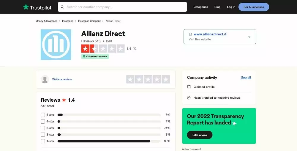 allianz direct recensioni