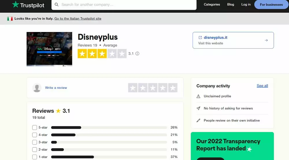 assistenza per disney plus