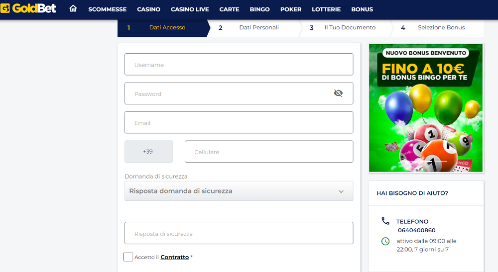 goldbet accedi