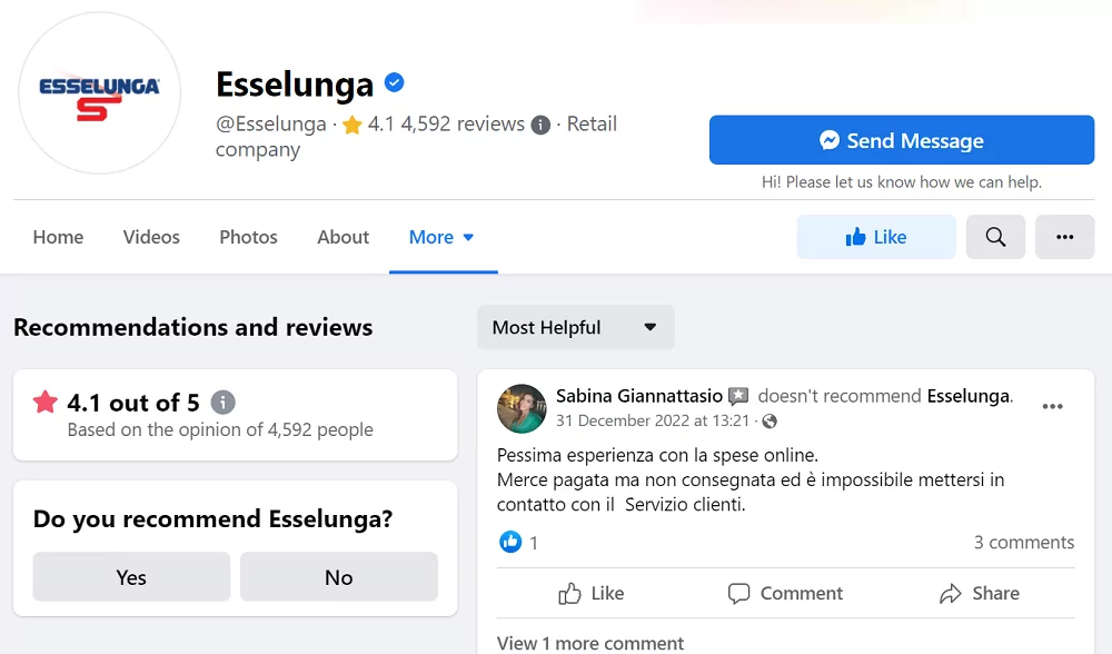Esselunga telefono 