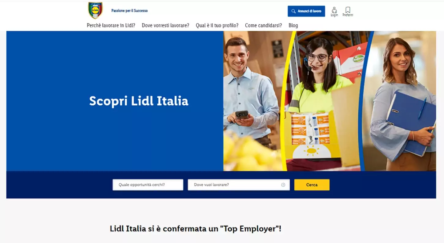 lidl lavoro
