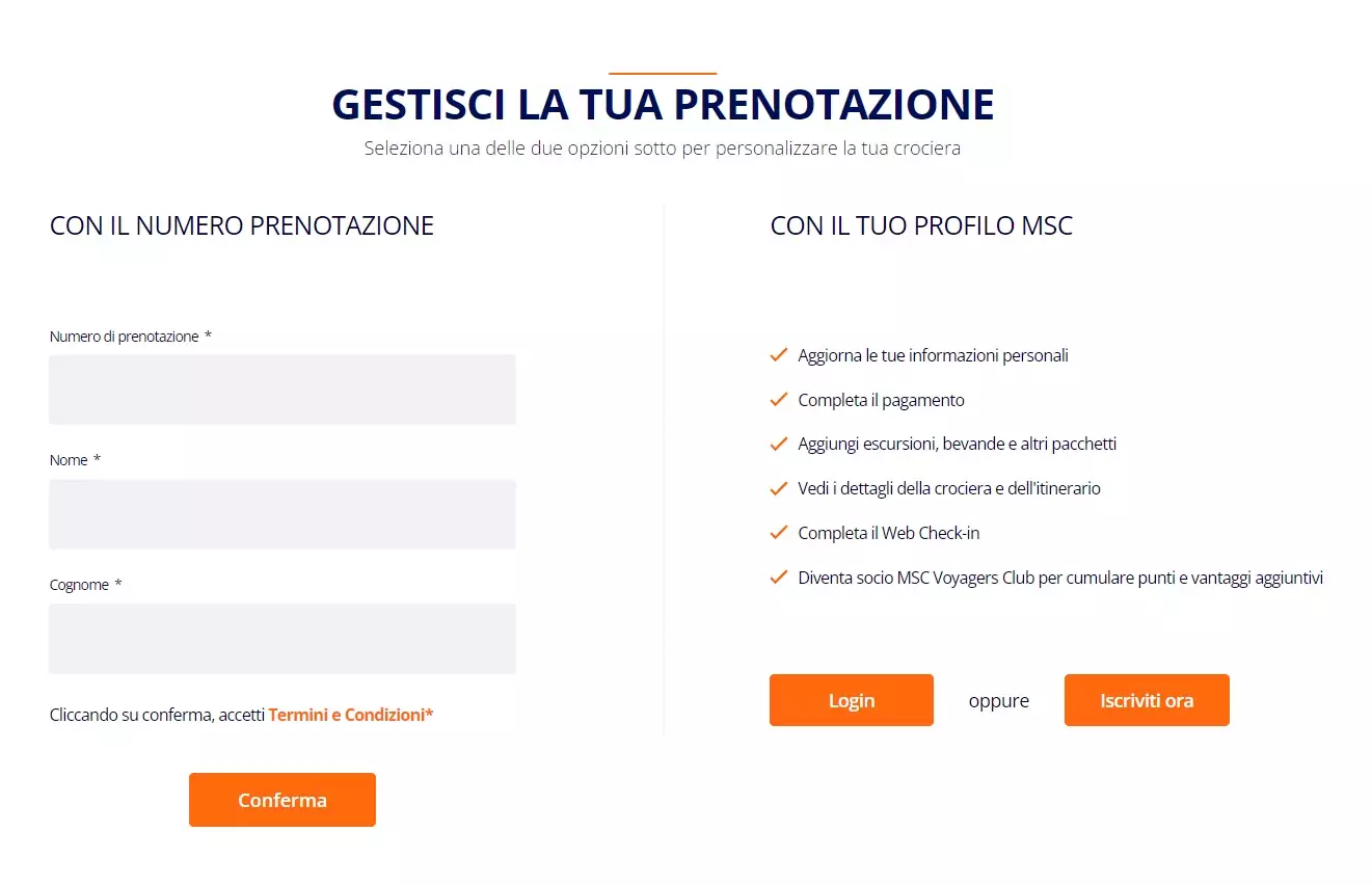 contatti msc crociere
