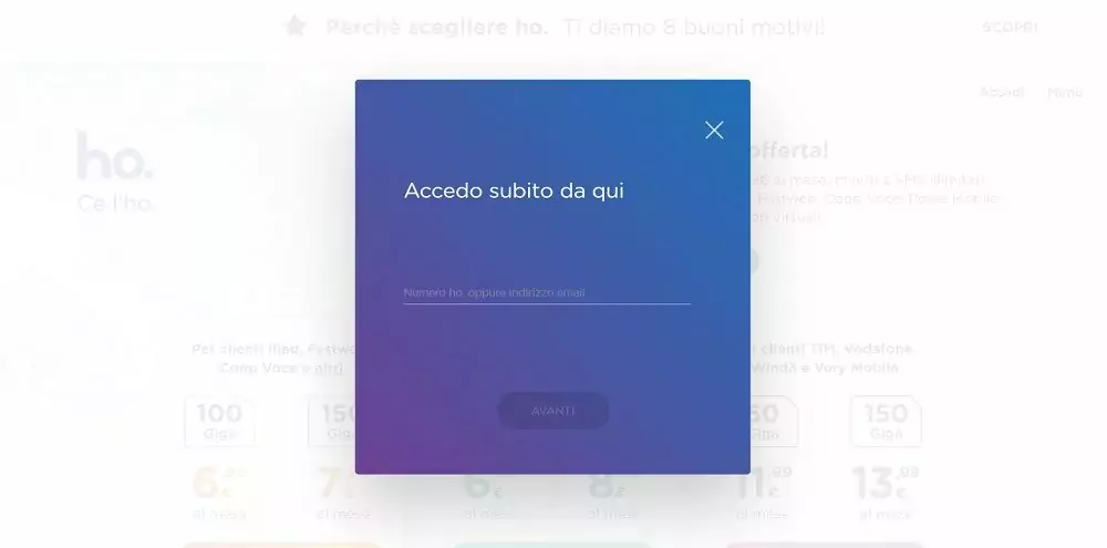 servizio clienti ho mobile