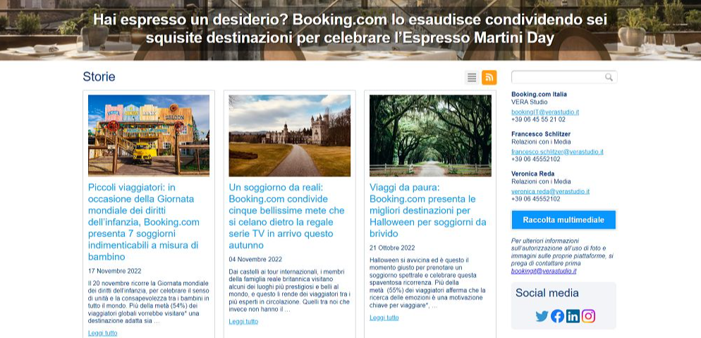 servizio clienti booking