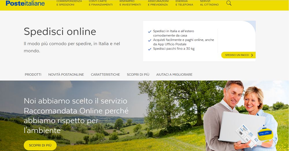 spedizione pacchi poste italiane