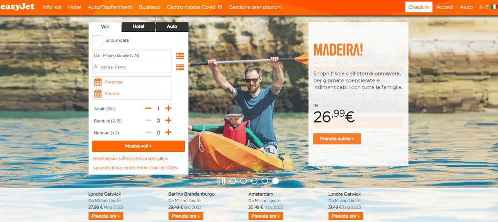 easyjet sito ufficiale